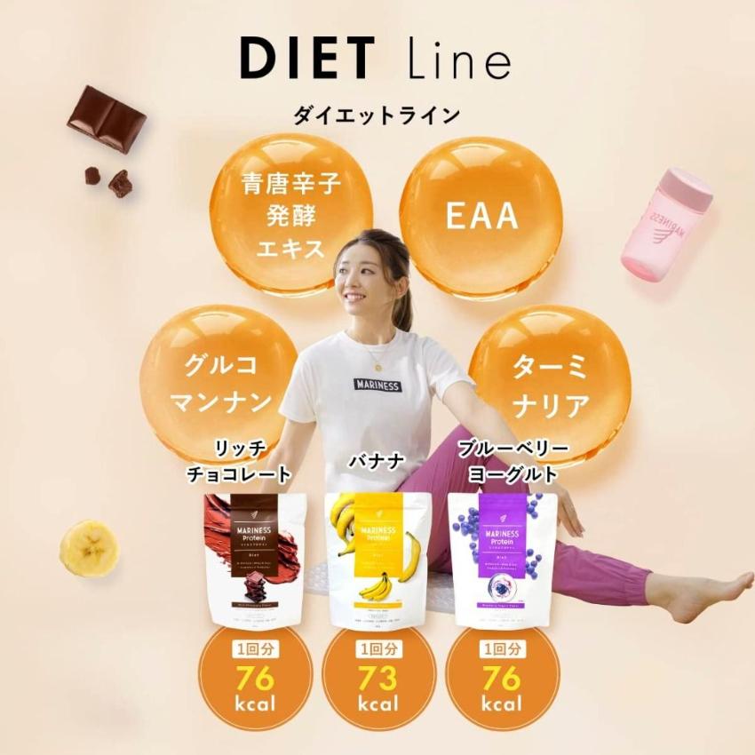 MARINESS PROTEIN 大豆乳清蛋白粉Diet Line 濃郁巧克力味31次分682g